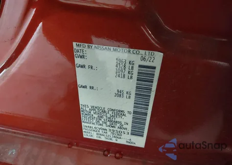 2022 Nissan Altima Sr Fwd из США, поврежденный, VIN 1N4BL4CV0NN395053